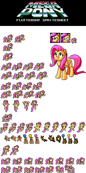 Fluttershy Spritesheet