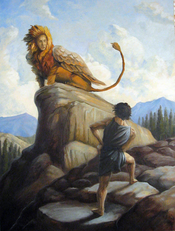Oedipus and the Sphinx by TaekwondoNJ on DeviantArt Oedipus and the Sphinx by TaekwondoNJ on DeviantArt