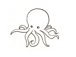 Free Lineart: Octopus