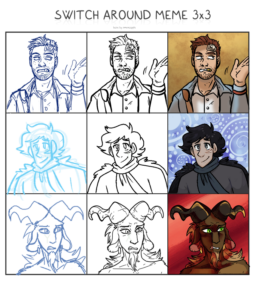 Switch Around Meme - 2 men and a goat by ChevreLune on DeviantArt