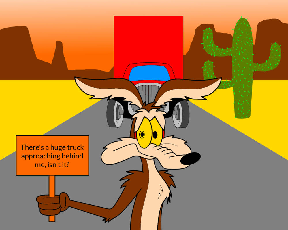 A coyote and a truck by AldrineRowdyruffBoy on DeviantArt