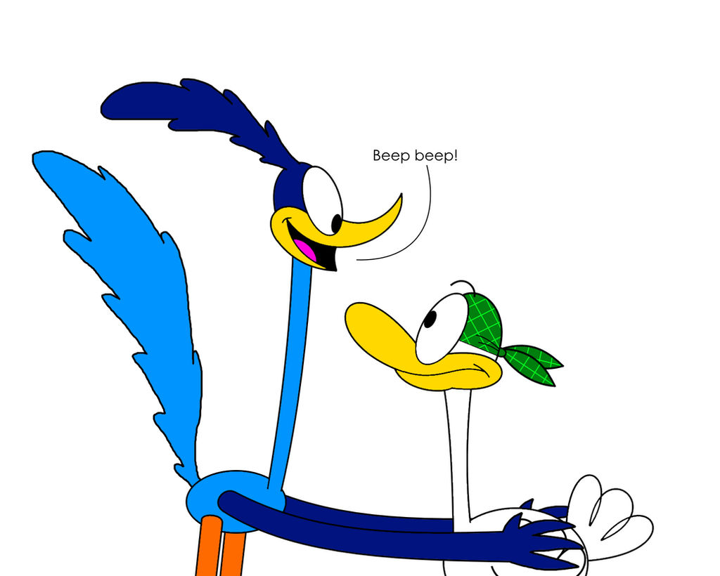 A roadrunner and a goose by AldrineRowdyruffBoy on DeviantArt