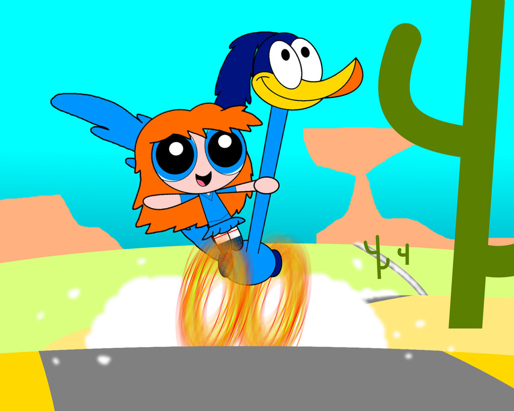 Road Runner Riding Rosie gets a free Road Runner ride by AldrineRowdyruffBoy on DeviantArt