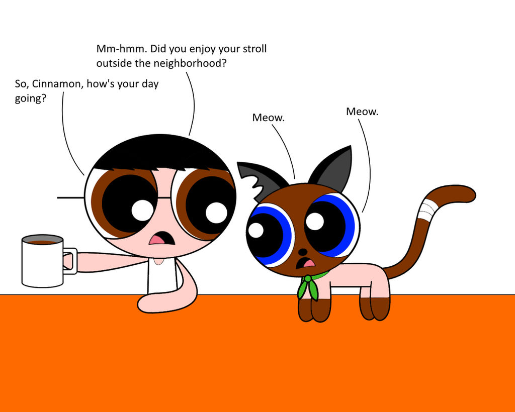 Chatting with Cinnamon by AldrineRowdyruffBoy on DeviantArt