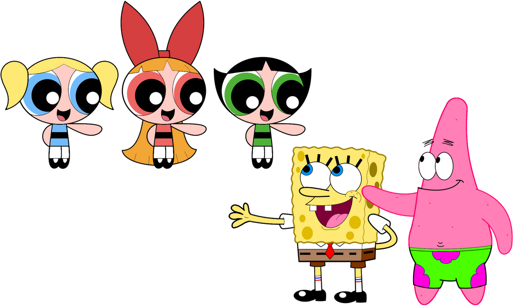 Sponge Powerpuff Meet The Powerpuff Girls Spongebob
