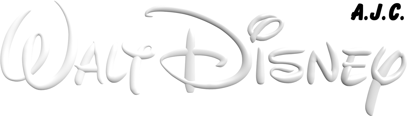 3D Walt Disney text (with download)