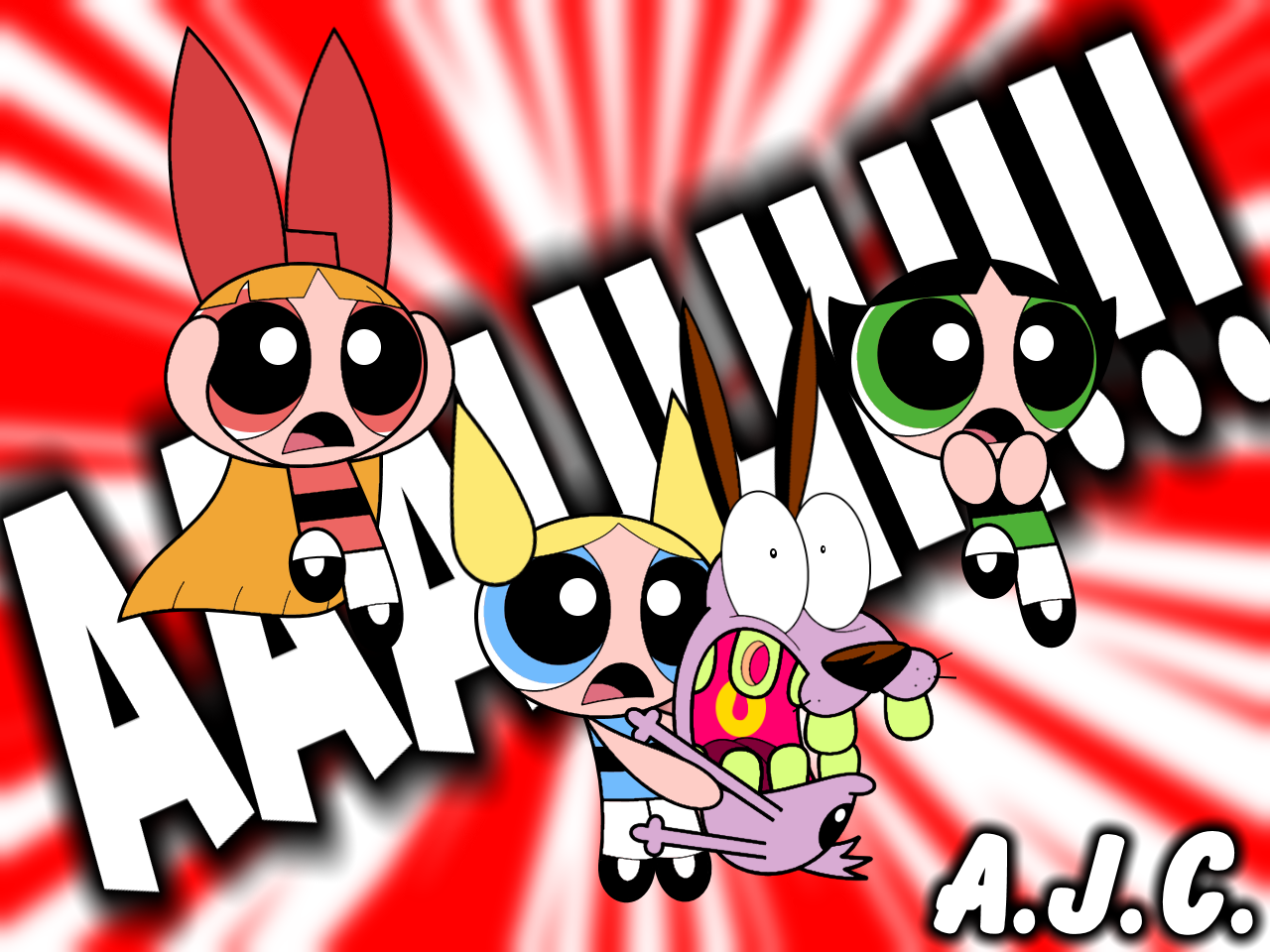 Three scared girls and their equally scared dog by AldrineRowdyruffBoy ...