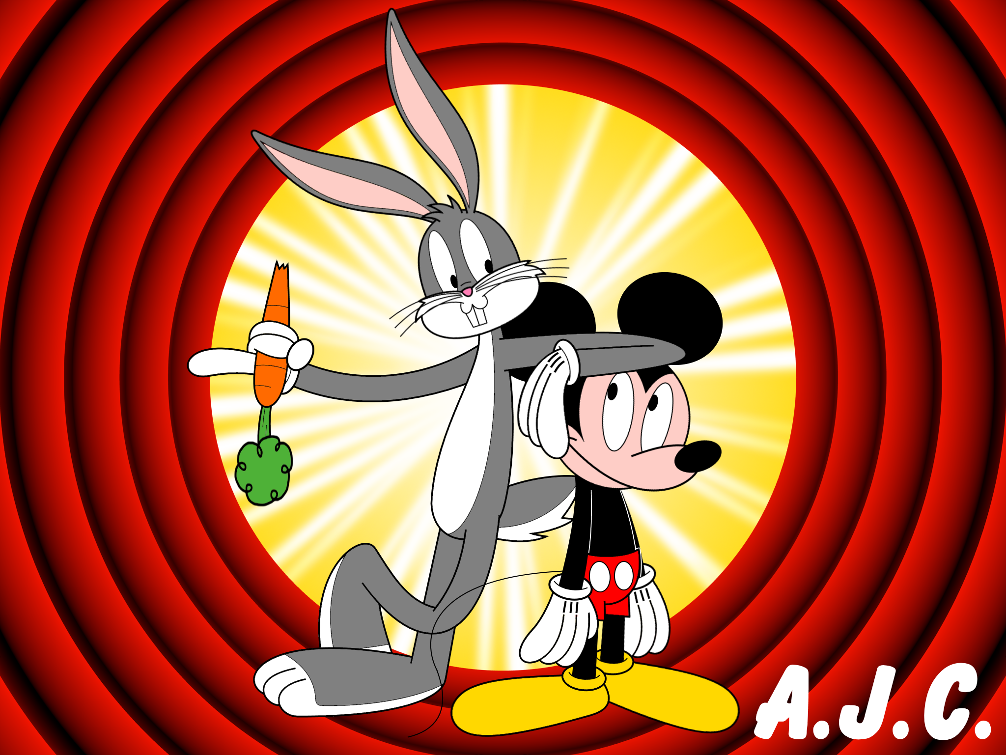 The mouse and the bunny by AldrineRowdyruffBoy on DeviantArt