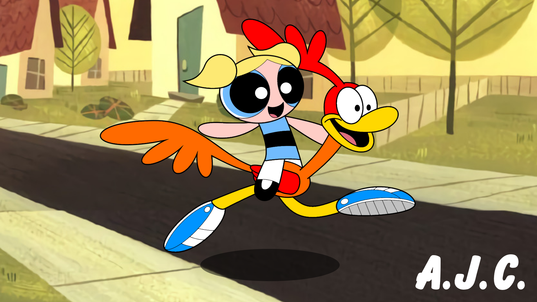 Bubbles and Beeper boundin' by AldrineRowdyruffBoy on DeviantArt