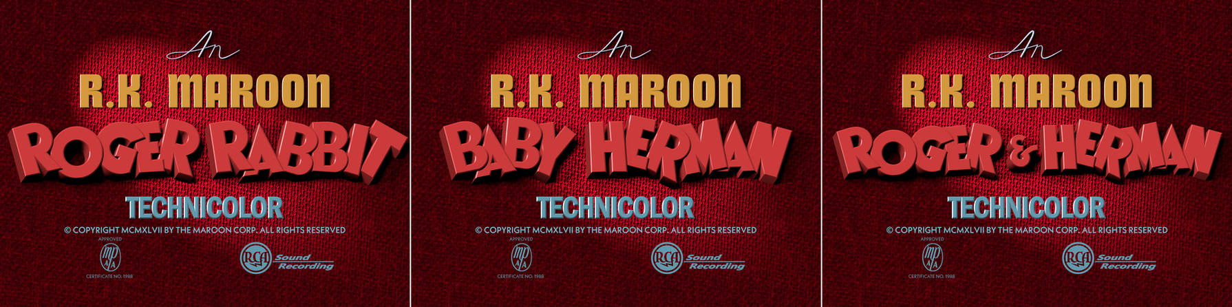 Title Cards Ruff Ruff Disney-styled Roger Rabbit title cards by AldrineRowdyruffBoy on DeviantArt