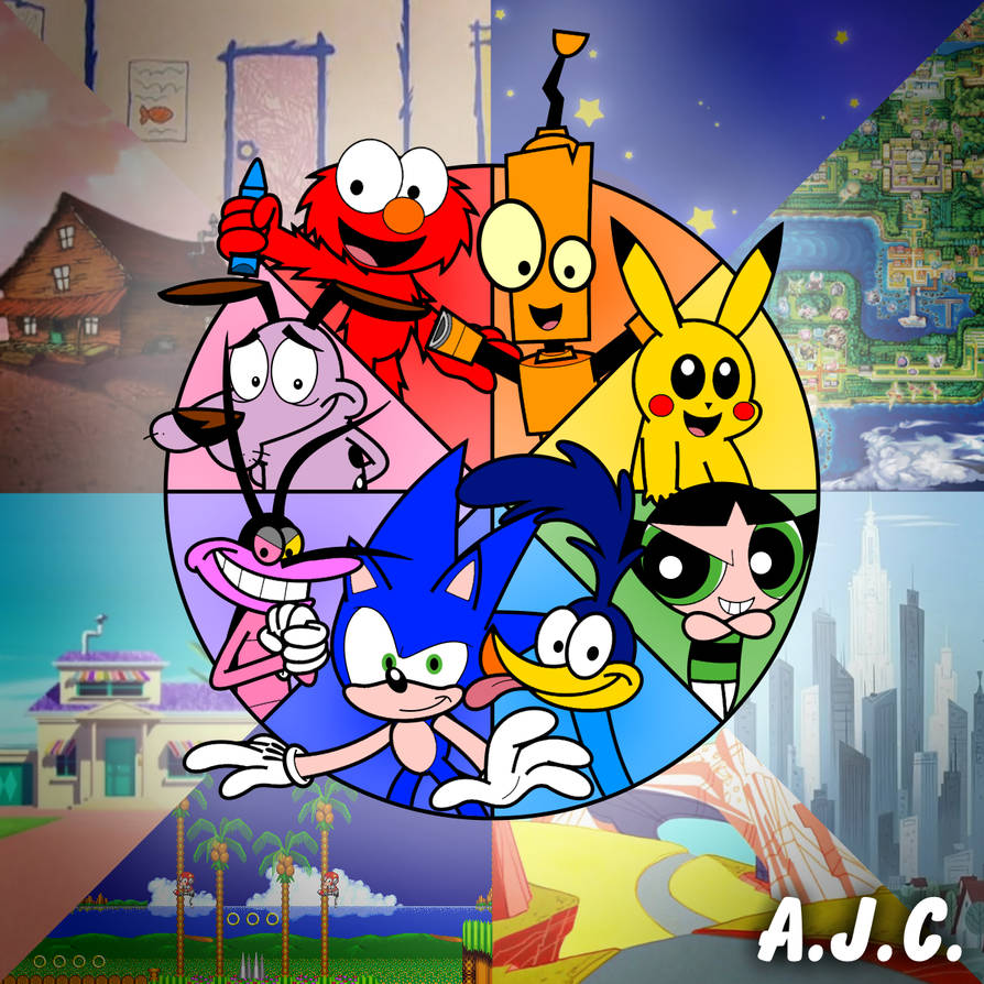A colorful wheel of characters by AldrineRowdyruffBoy on DeviantArt
