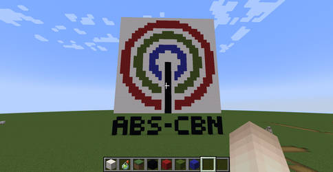 I've built the ABS-CBN logo in Minecraft