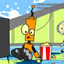 Rob and Orbit watch robot movies