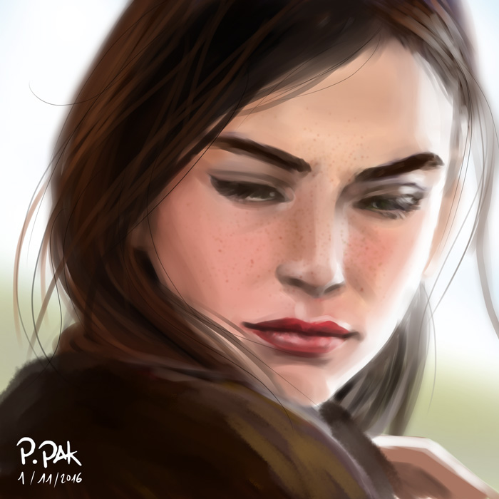 [Speed painting] Portrait Brown Haired Woman