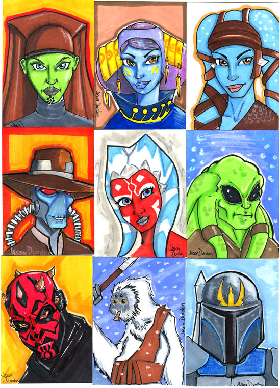 Star Wars Sketch Cards part 2