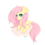 Fluttershy on a pink, fluffy cloud :)