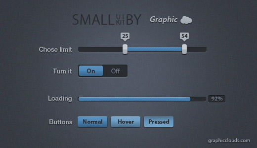 Small blue UI KIT by Graphicclouds on DeviantArt