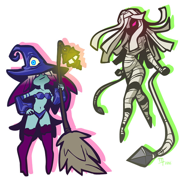 Bravely Second Witch and Mummy