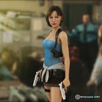 Jill Valentine - Armed and Fabulous by RHenderART