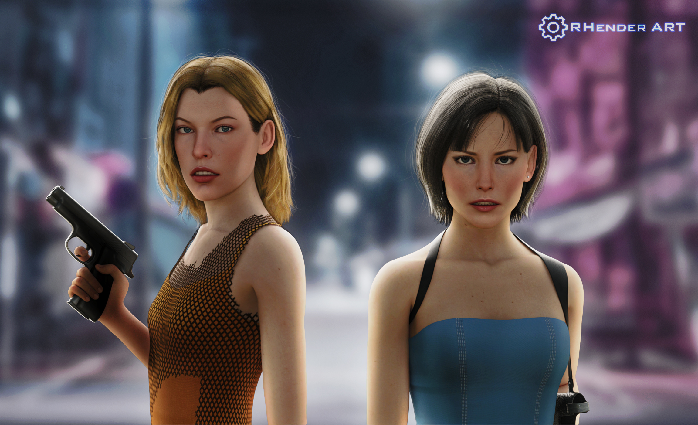 Resident Evil 2 - Alice and Jill Valentine by RHenderART on DeviantArt