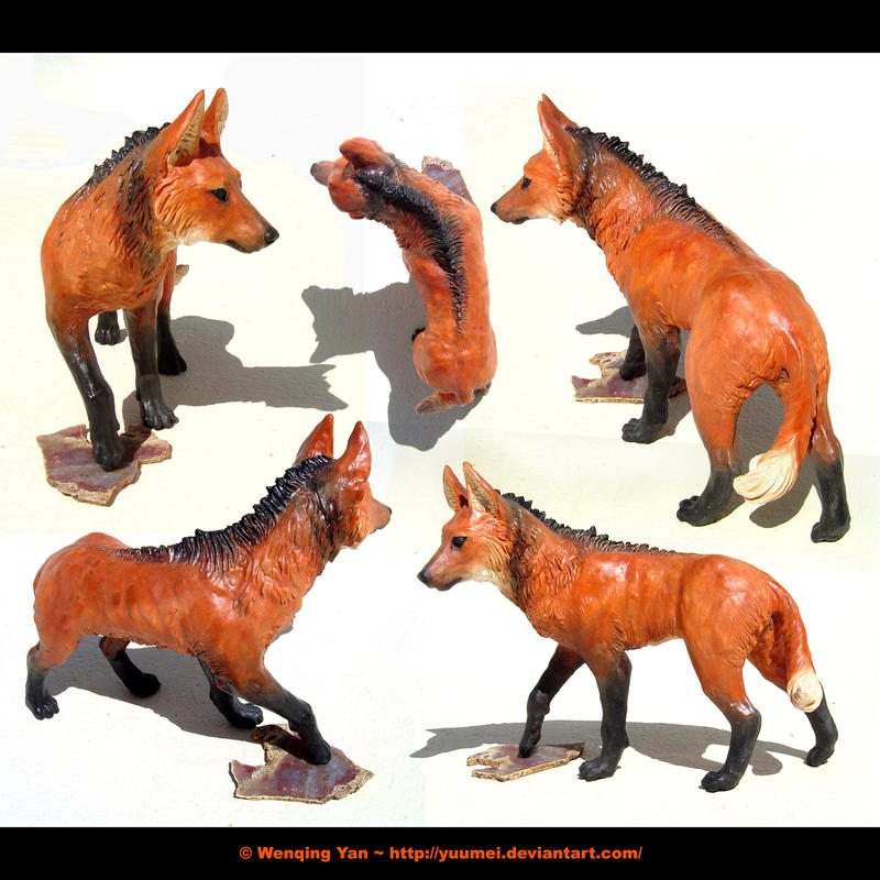 Maned Wolf Sculpture by yuumei