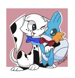 Dalmatian Water Team (Dolly and Mudkip)