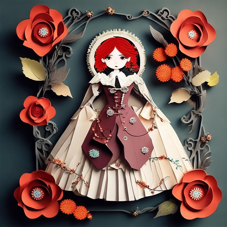 Paper art style Victorian clockwork gothic girl by Johnnyred777 on ...