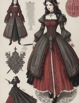 Medieval Goth Fashion Reds II