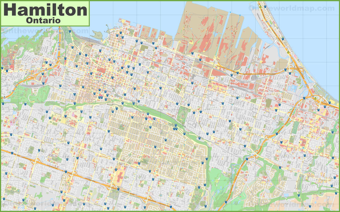 45013 Map Map Of Downtown Hamilton Ohio