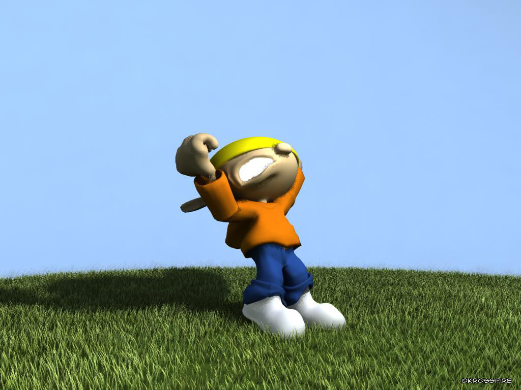 Numbuh 4 in a field.