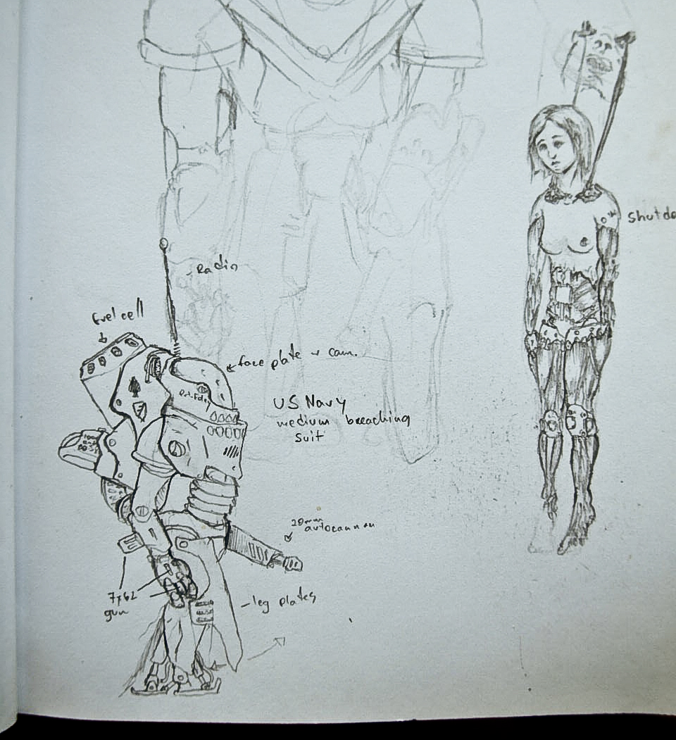 doodle paeg battlesuit concept