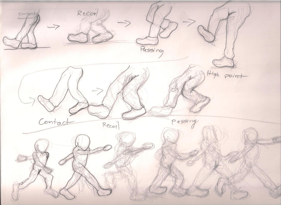 Walking Program Drawing first time Walk cycle drawing by jay-son2 on DeviantArt