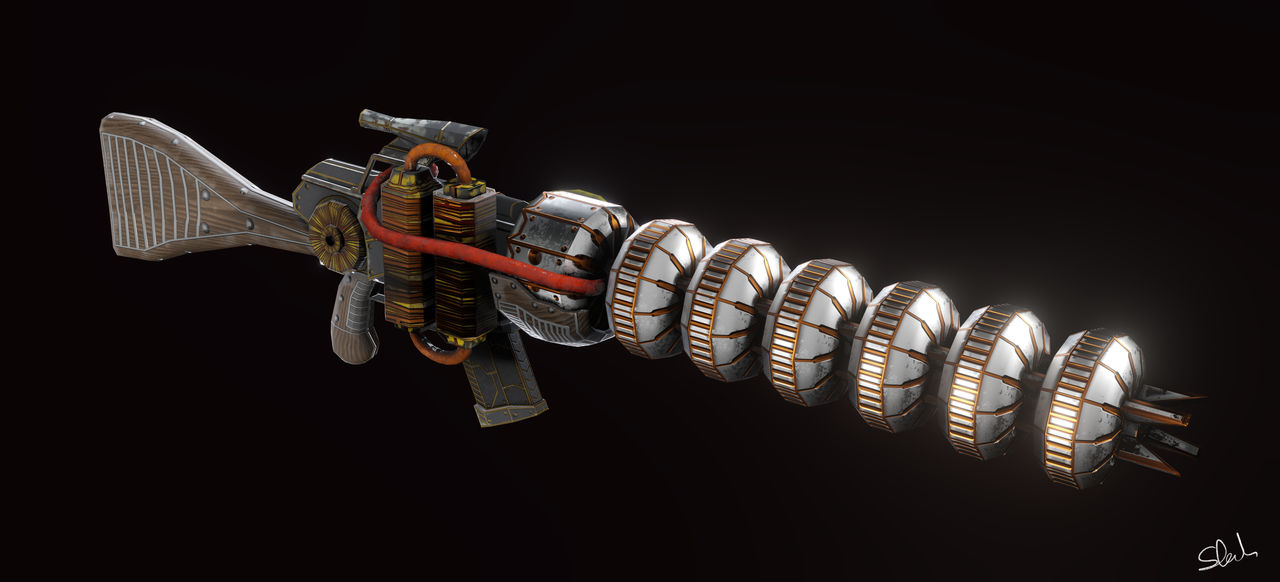 Gauss The Rifle Fallout2 LowPoly 1 by Sleszu on DeviantArt