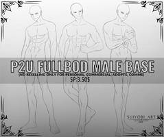 P2U | Fullbody Male Base(3 Transparent .png files) by suiyobi-art
