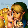 Link x Zelda (Practice) iPhone XS Wallpaper