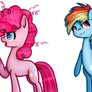 Rainbow Rarity and Pinkie fillys