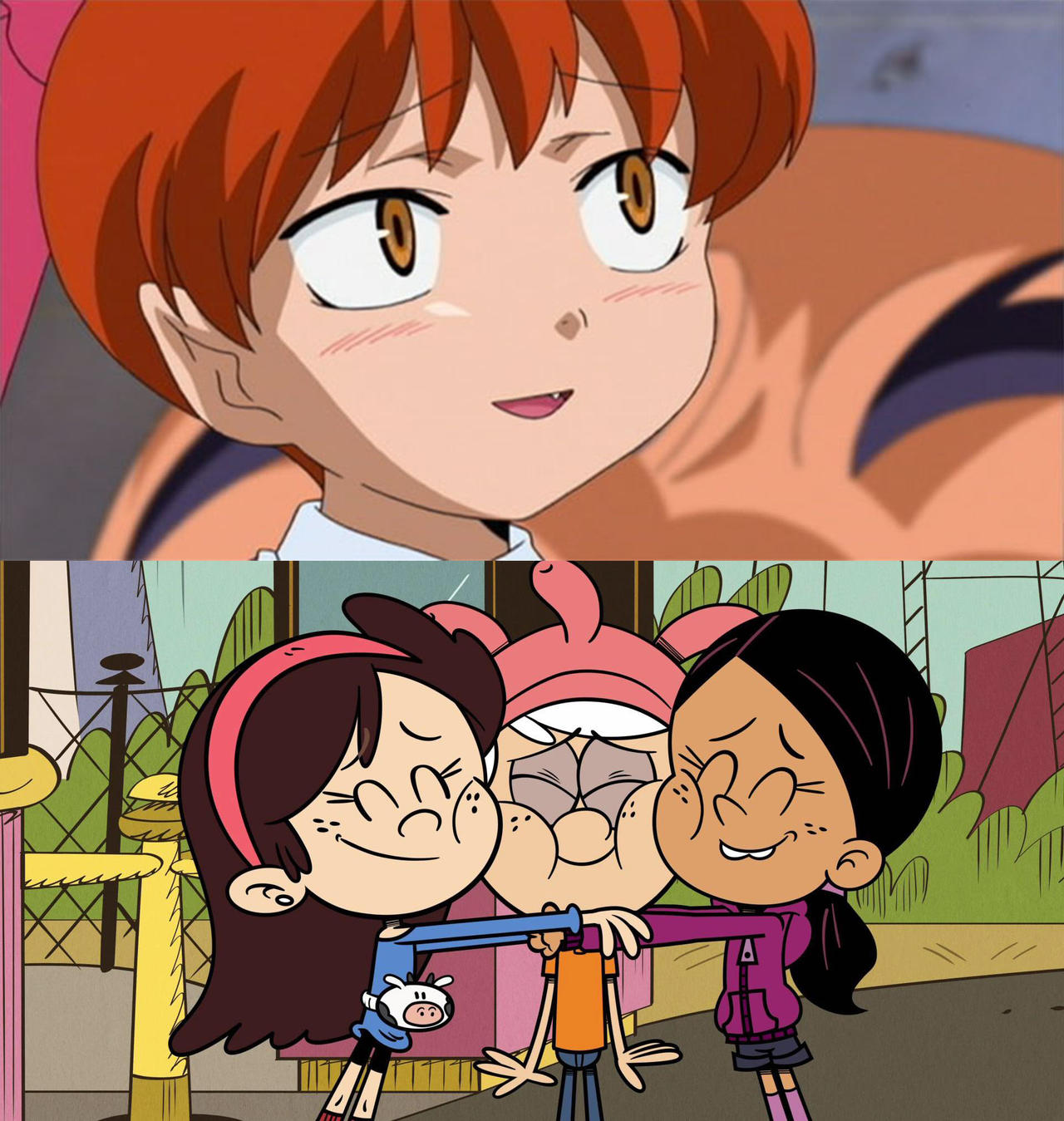 Tomboy Musume Awes The Trio Hugging By ChuckieFielding002 On DeviantArt tomboy-musume-awes-the-trio-hugging-by-chuckiefielding002-on-deviantart