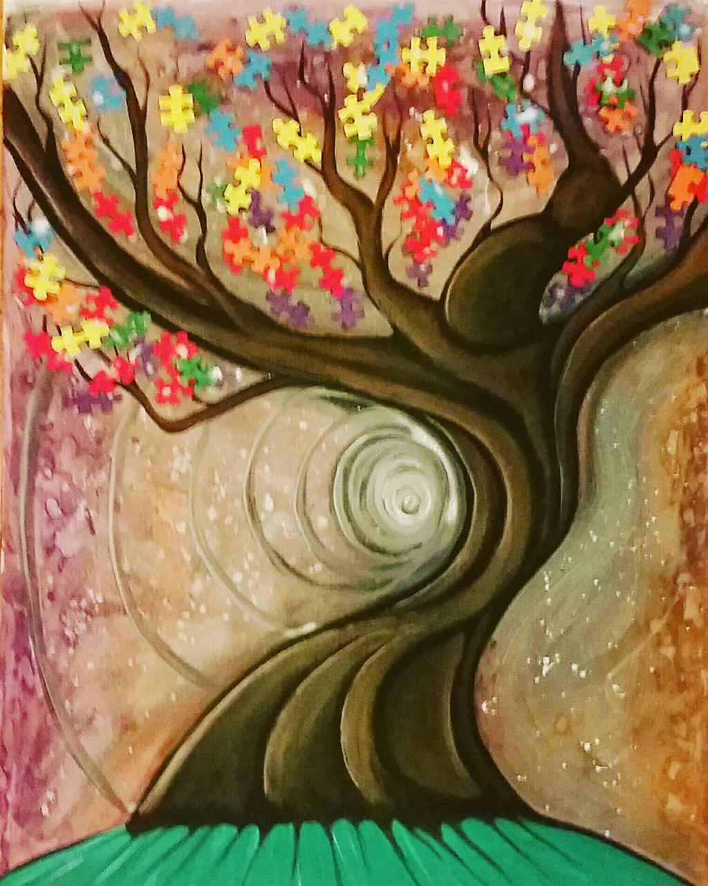 Autism Awareness original painting for donation by Cocheese-illustrated ...