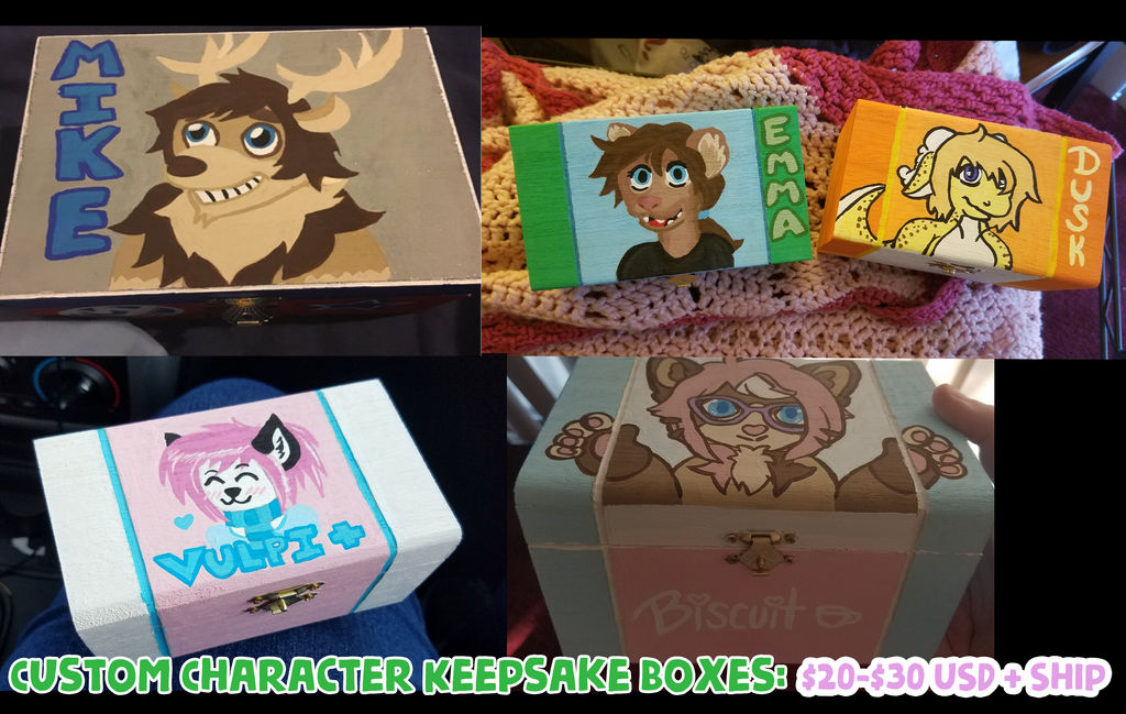 Custom Character Keepsake Boxes! by ImaginationBoutique on DeviantArt