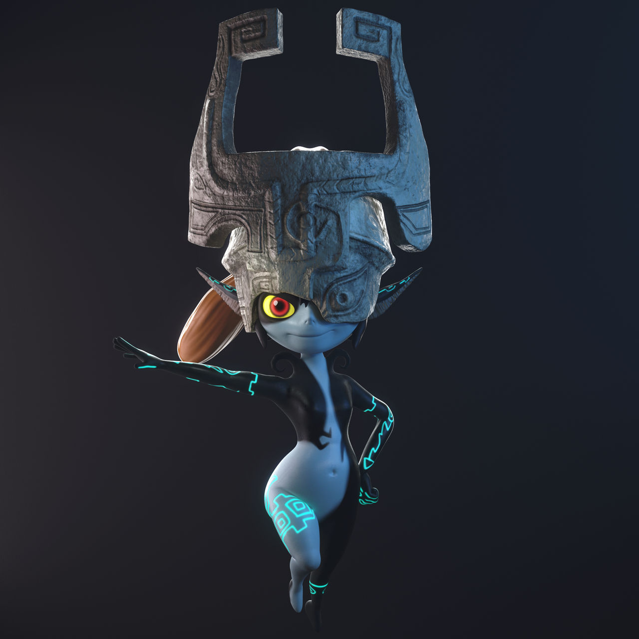Midna Textures Day: 19 Midna Sculpt by redbloodpivots on DeviantArt