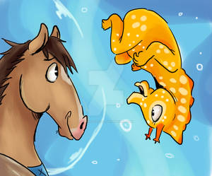 Bojack horseman and baby seahorse