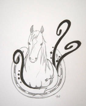 horses tattoo design 2