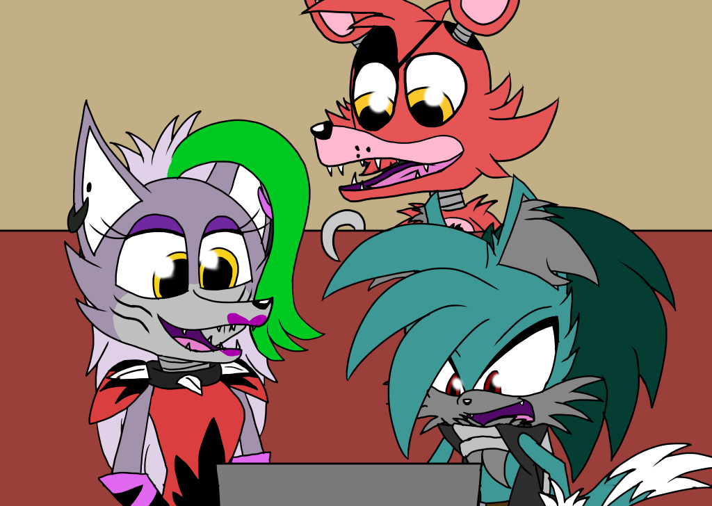 Wal, Roxanne Et Foxy Joues A Nouveau Fnaf Sb Ruin by walloup20 on ...