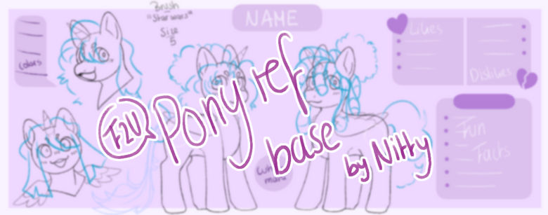 //F2U// Pony ref base (2024)