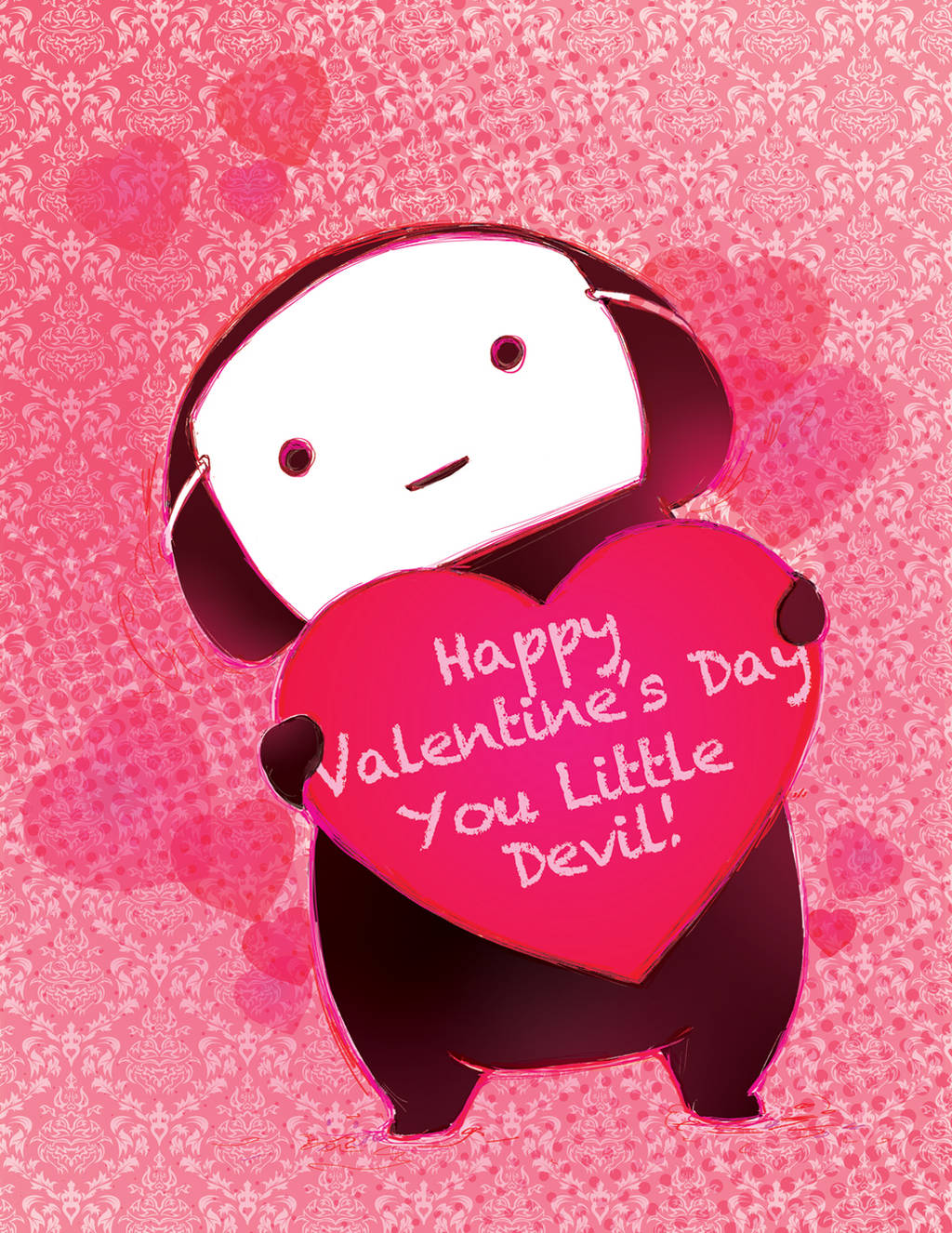 Kuro Valentines Card by camilladerrico