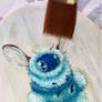 Varnishing this teal bee