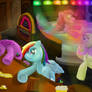 Ponies at disco