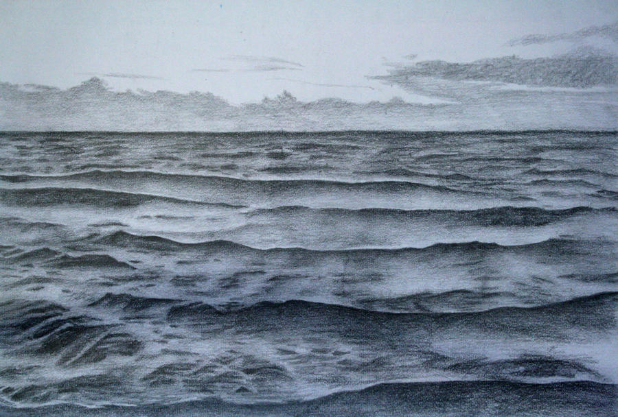 Тихий океан рисунки. Море карандашом. Море рисунок. Морской пейзаж в графике. Нарисовать море.