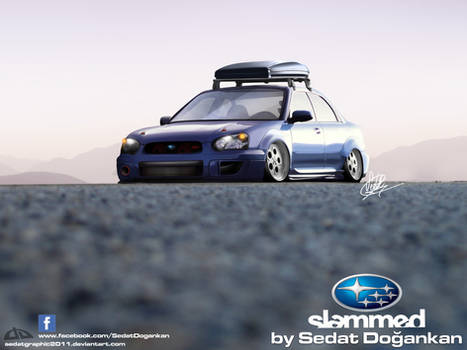 Slammed Subaru WRX STI