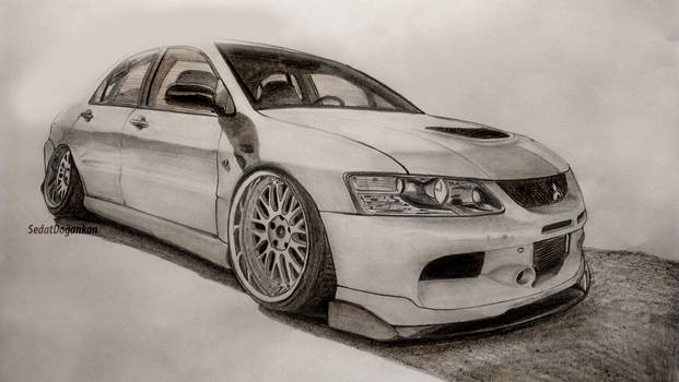 Mitsu Evo Stanced Drawing